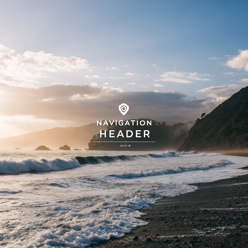 Modern navigation header